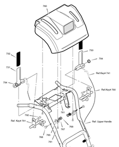 Control Panel Diagram and Parts List for 627859X43B 2004 Briggs and Stratton Snow Blower